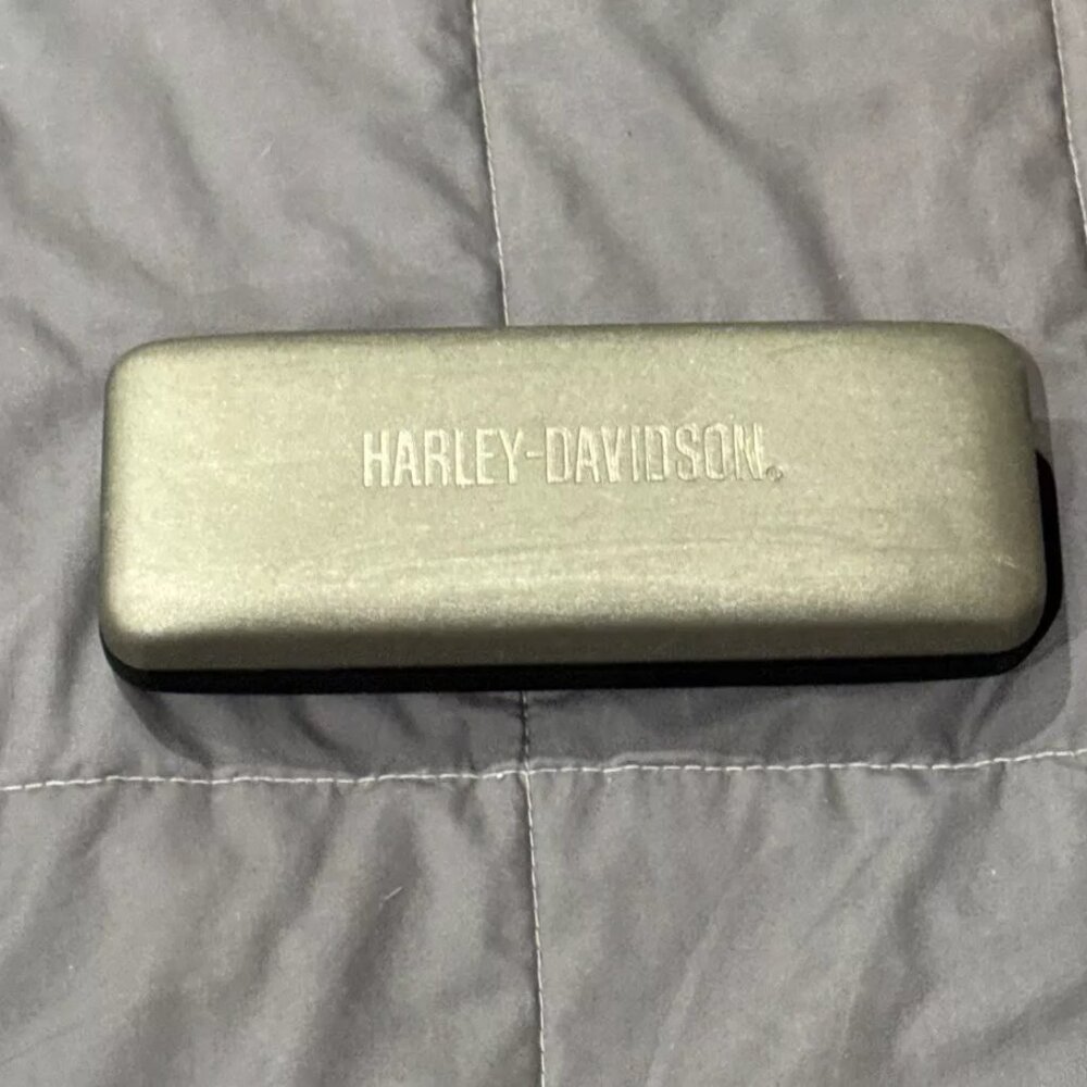 HARLEY DAVIDSON HARD SHELL EYEGLASS CASE GRAY&BLACK